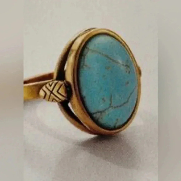 Silpada  K&R Collection Turquoise&Brass Ring - Picture 1 of 8